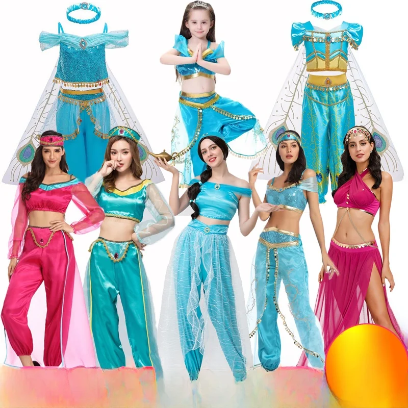 ชุดการแสดงเต้นรำลาตินแบบใหม่ ชุดเจ้าหญิงจัสมิน สำหรับงานเต้นรำสวมหน้ากากฮาโลวีน ชุดการแสดงบนเวทีแบบดั้งเดิมสำหรับผู้หญิง ทำจากโพลี...