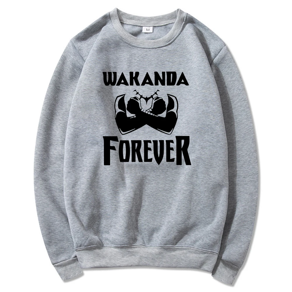 Wakanda Forever Sweatshirt King Of Wakanda Hoodie Panther Black King จัมเปอร์ Vintage Superhero Crewneck เสื้อ Hipster Tops