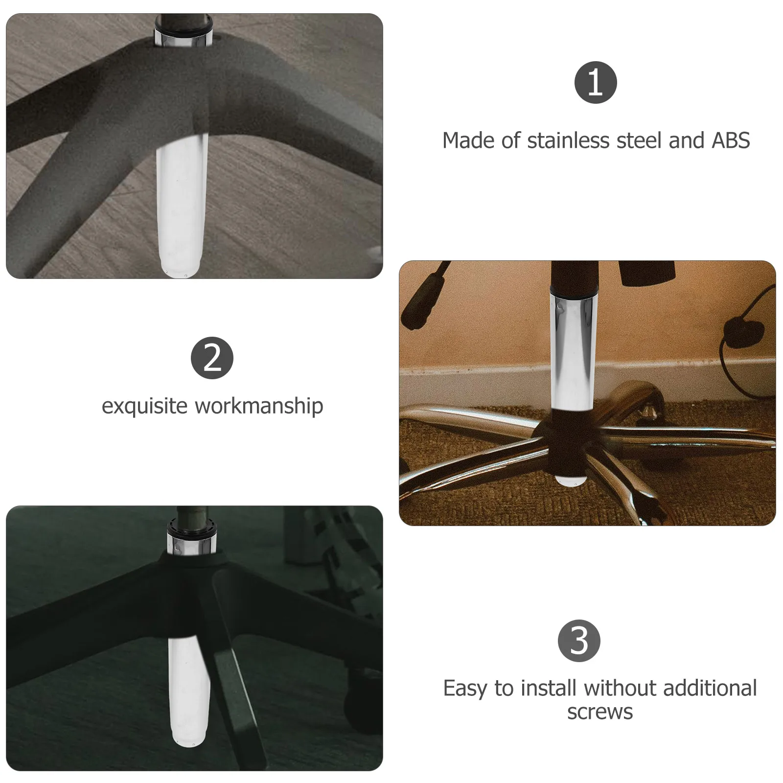 

Office Chair Gas Spring Cylinder Component Heavy Duty Replacement Parts Grey Shock Rod for