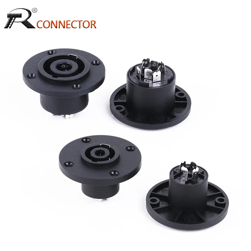 20Pcs High Quality 8Pin 4Pin Powercon Jack Female Socket Panel Mount Connector Speaker Cable Adapter 8 Pole 4 Pole SpeakON Jack