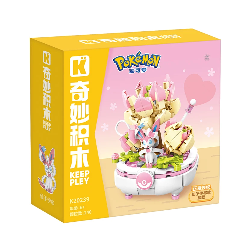 Keeppley Building Blocks Pokemon Toys Pikachu Sylveon Togepi Sprigatito Fuecoco Building Blocks  Children\'s Birthday Gift ﻿