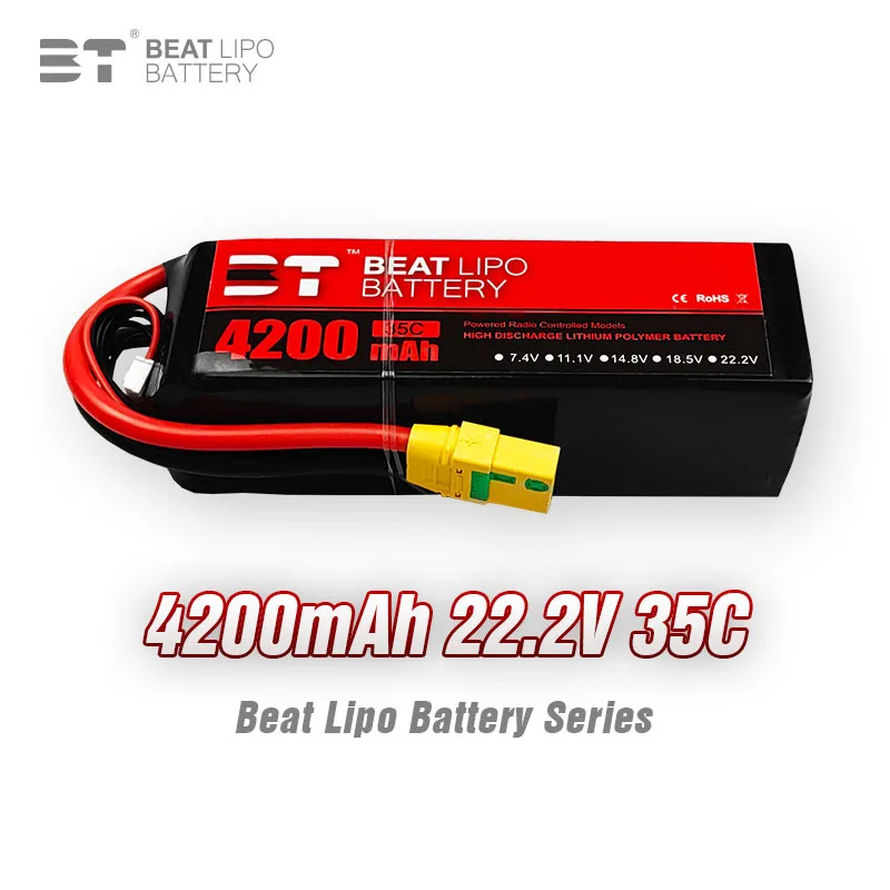 

BT LIPO Battery 4200mAh/6S/22.2V/35C/Model Aircraft Battery