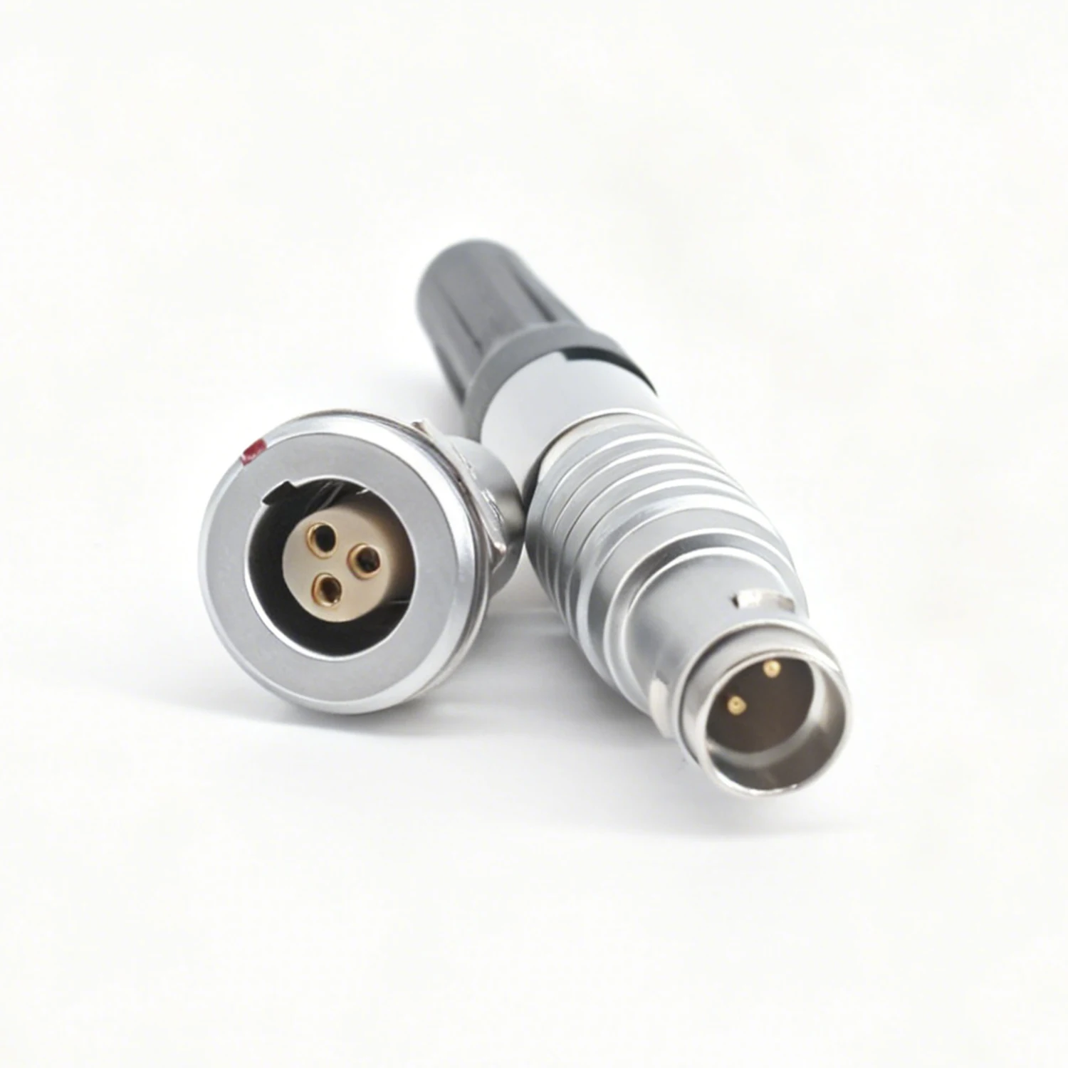 Round metal push-pull female socket medical quick plug electrical connector model KNX2T20251210 CN/GUA