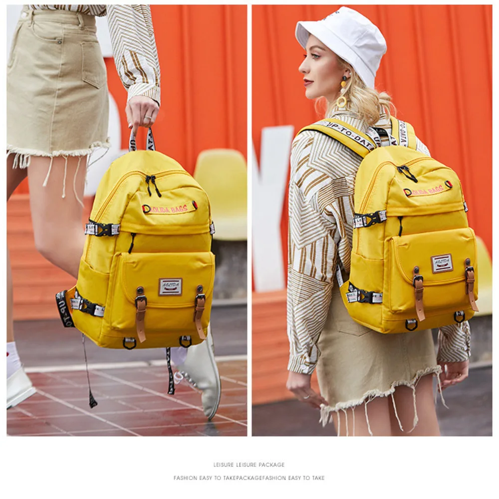 Large Capacity College Bags School Backpack For Girls High School Bookbags With USB Charging Port Lady Women Travel Backpacks