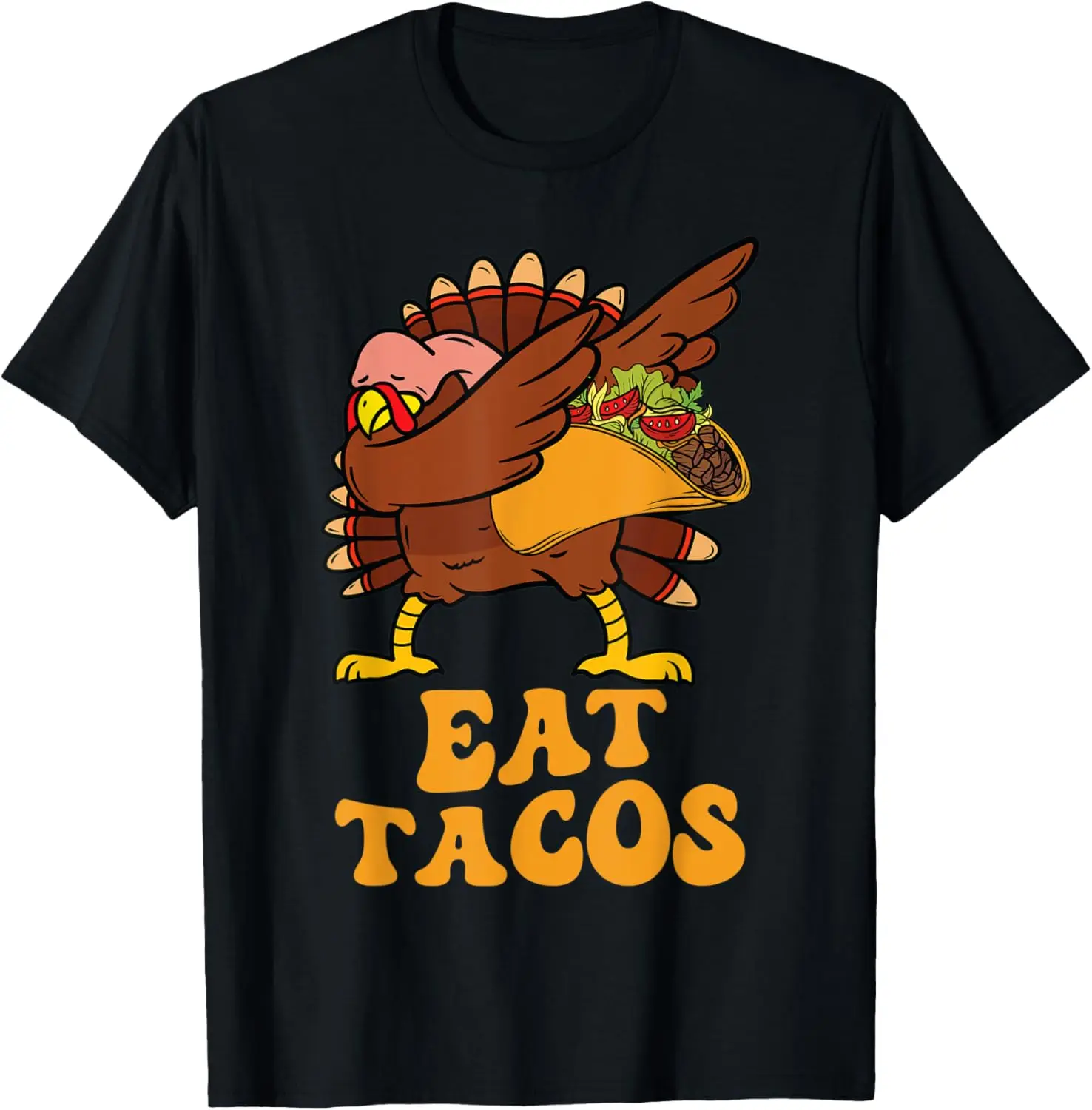 Acción de Gracias Turquía Eat Tacos divertida pavo vegano niños camiseta
