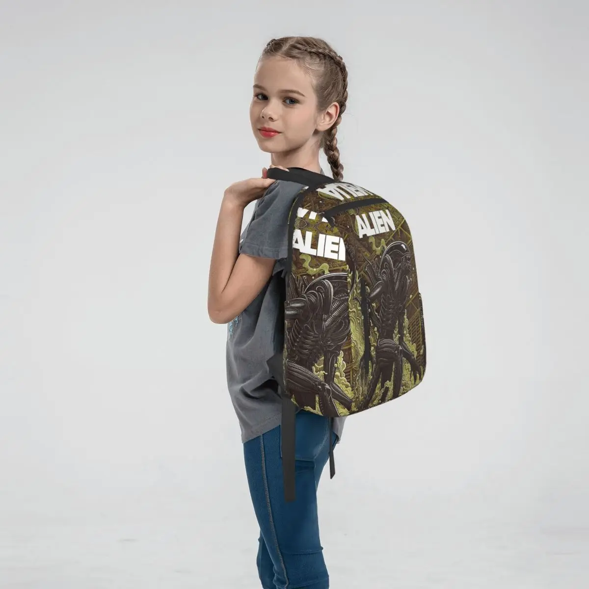 Movie Alien Backpack Daypack Boys Girls BookBag School Bag Shoulder Bags for Men Women