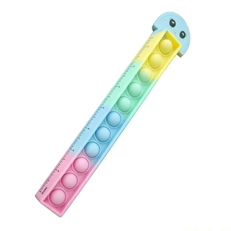 A2BE Colorful Educational Measuring Tool Featuring Not Slip Press Design & Double Unit Marking Easy to Carry For Children