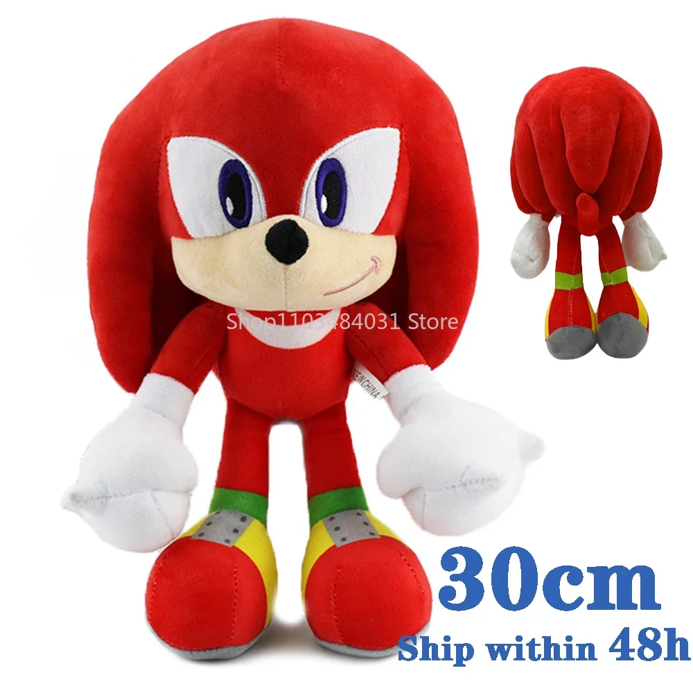 Nowy 30CM Super Sonic Pluszowe zabawki Jeż Amy Rose Knuckles Tails Śliczna kreskówka Miękka wypchana lalka Prezenty urodzinowe dla dzieci