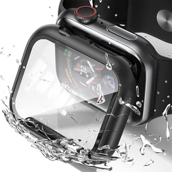 Tempered watch case For Apple watch 45mm 41mm 38mm 42mm 40mm 44mm series Watch protective case For iwatch series 7 se 6 5 4 3 2