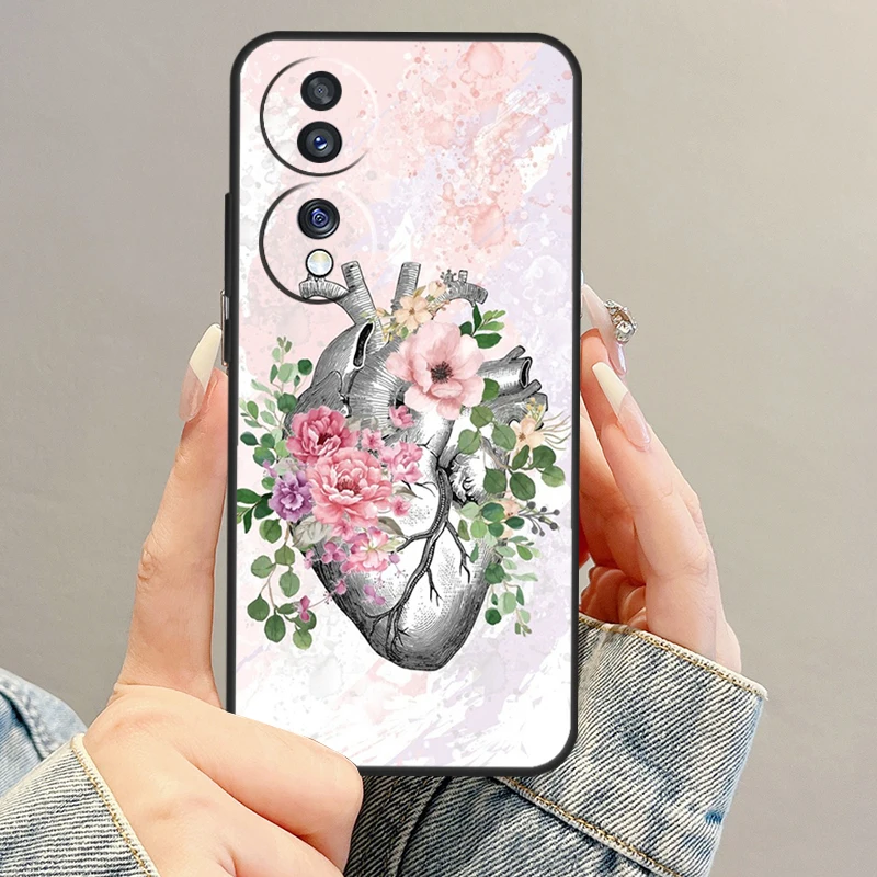 Human Anatomy Heart Art Case For Huawei P40 Lite P20 P30 Pro P Smart Nova 5T Honor Magic 5 Lite 70 50 X8 X9a Coque