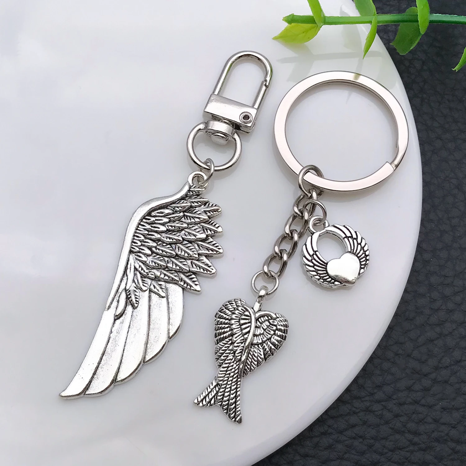 Angel Wing Charms, New 22/42 Pcs Mixed Antique Silvery Vintage Feather Wing Pendants For DIY Necklaces Earrings Jewelry Making view 5