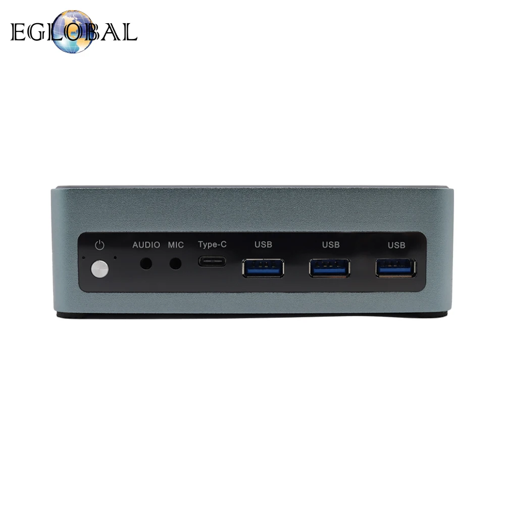 EGLOBAL Intel Core Ultra 7 Processor 155U NUC Mini PC Tipe-C HD DP 2*LAN PC Bisnis Kantor DDR5 Mendukung VESA Mount untuk IoT
