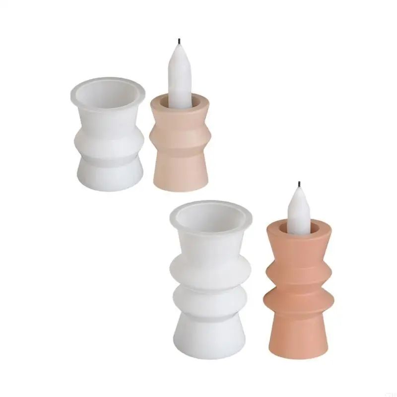 

C71F Craft Molds Bracket Molds Round Crafting Molds Unique Holder Molds for Home and Table Decorating