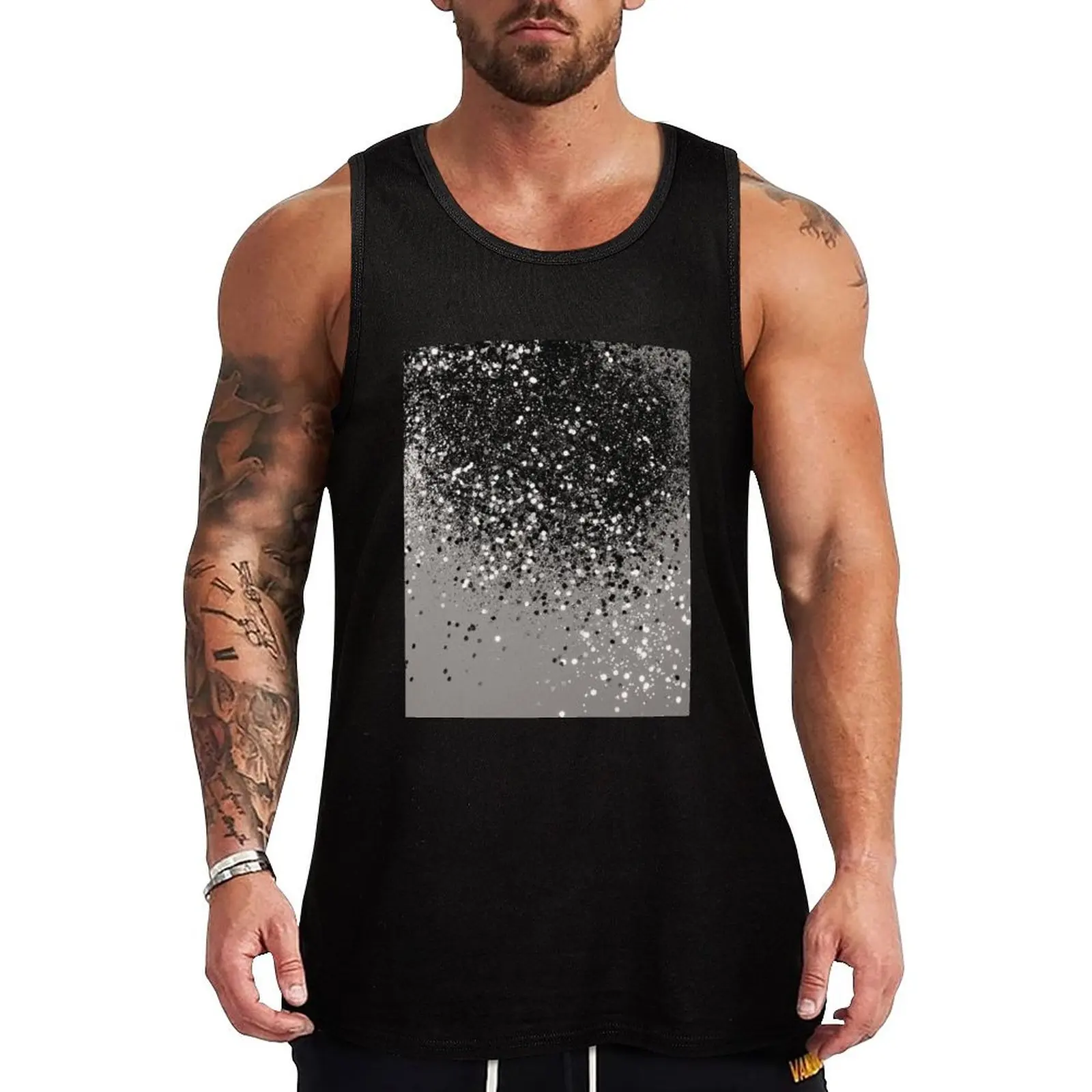 

Silver Gray Glitter #1 (Faux Glitter) #shiny #decor #art Tank Top fitness clothing for men cool things muscle t-shirt