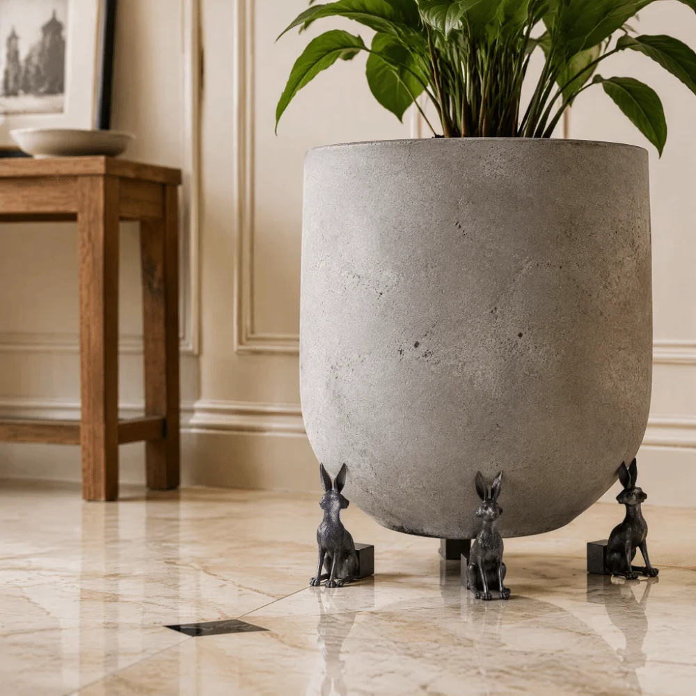 3PCS Weatherproof Resin Pot Feet Non-Slip Base Animal Shaped Plant Stand Supports Raised Design Planter Feet Risers