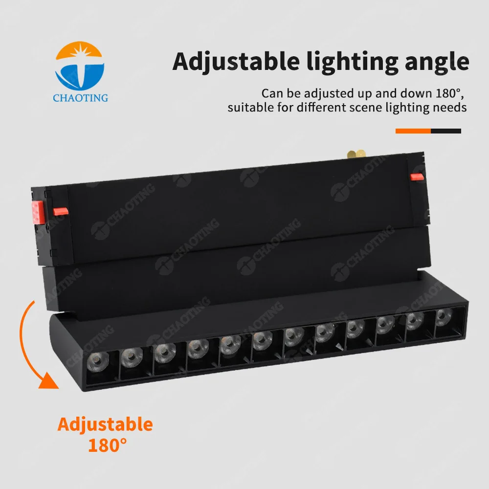 Rotary Fold Die-Cast Aluminum Adjustable Track Grille Spotlight Smart Zigbee Tuya Dimmable Led Magnet Track System Spot Lighting