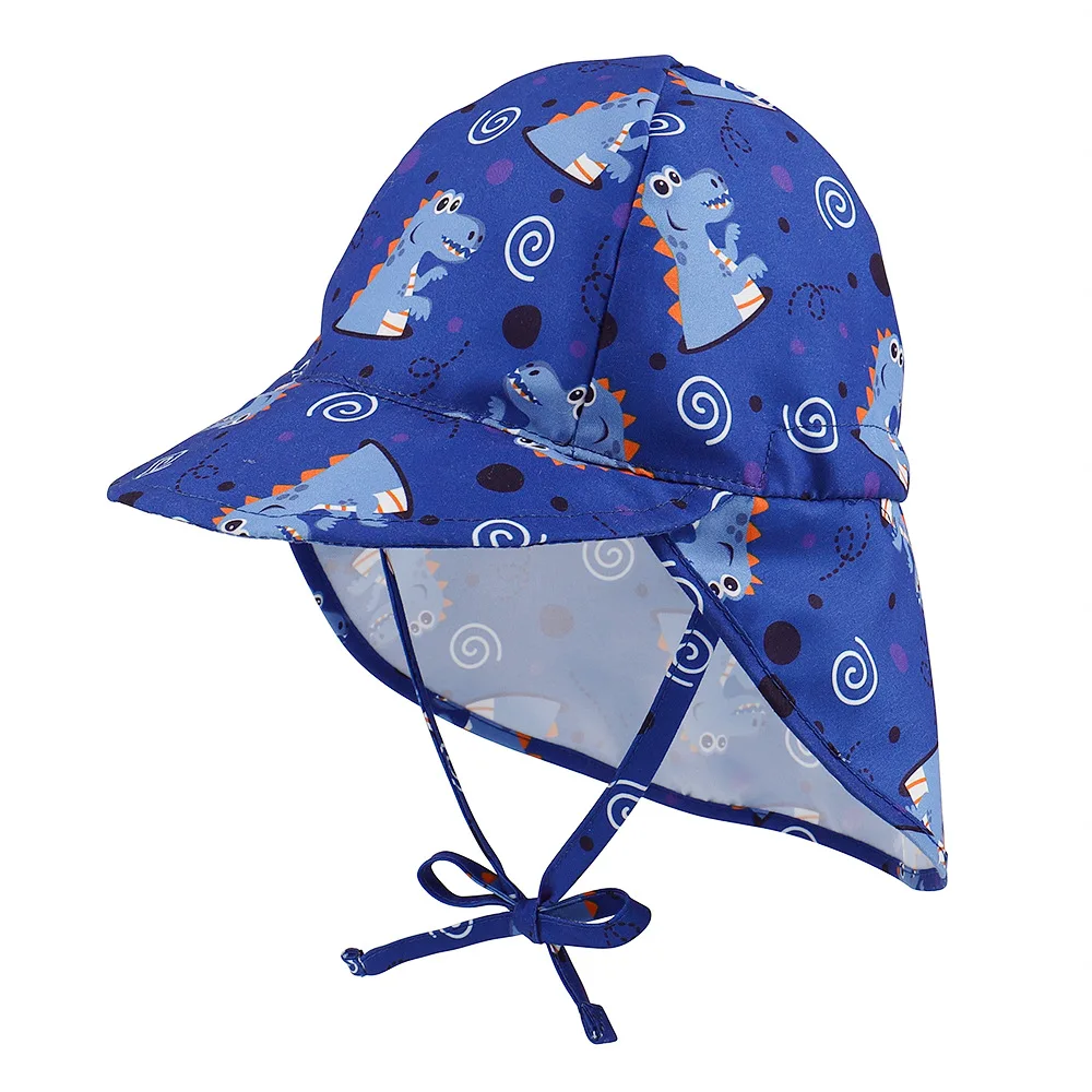 Summer Children\'s Sun Hats Cute Baby Boys Girls Cartoon Animal Prints Panama Baby\'s Hat UV Protection Beach Kids Bucket Hats