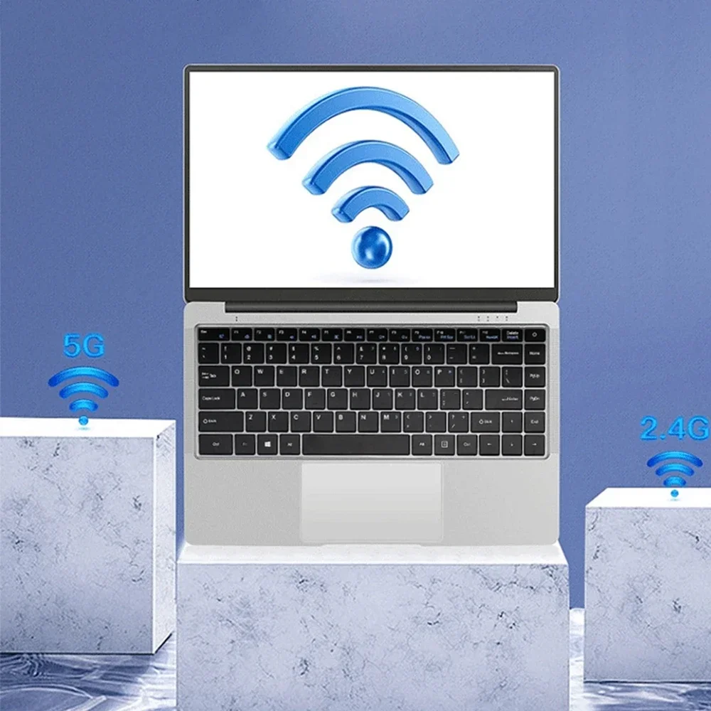 ماوس هدية مجانية 14.1 بوصة Celeron N3710 Windows 11 Pro كمبيوتر محمول للعمل المكتبي التجاري - 8G RAM MAX 1TB SSD - 5G WiFi، Bluetooth #2