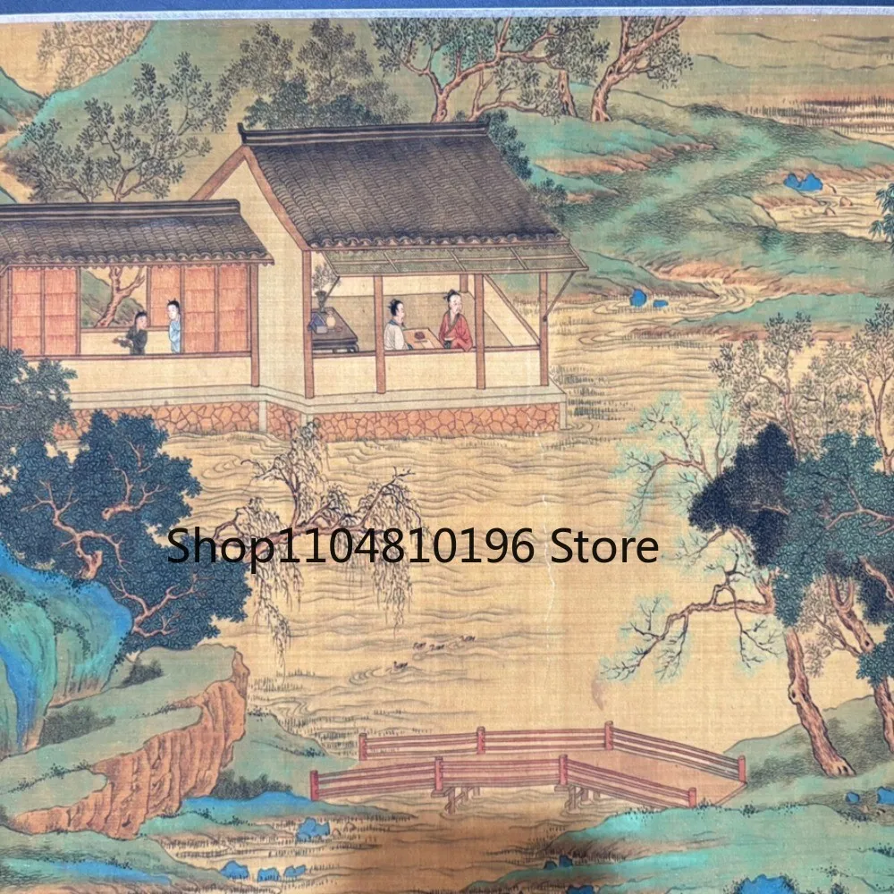 Old Chinese Yuan Huang Gongwang Hand Scroll Autumn Mist Forest Landscape Paintin