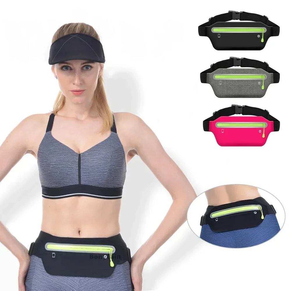 New Ultra-thin Running Belt Bag Waterproof Close-fitting Sports Fanny Pack Outdoor Running Elastic Mobile Phone Waist Bag