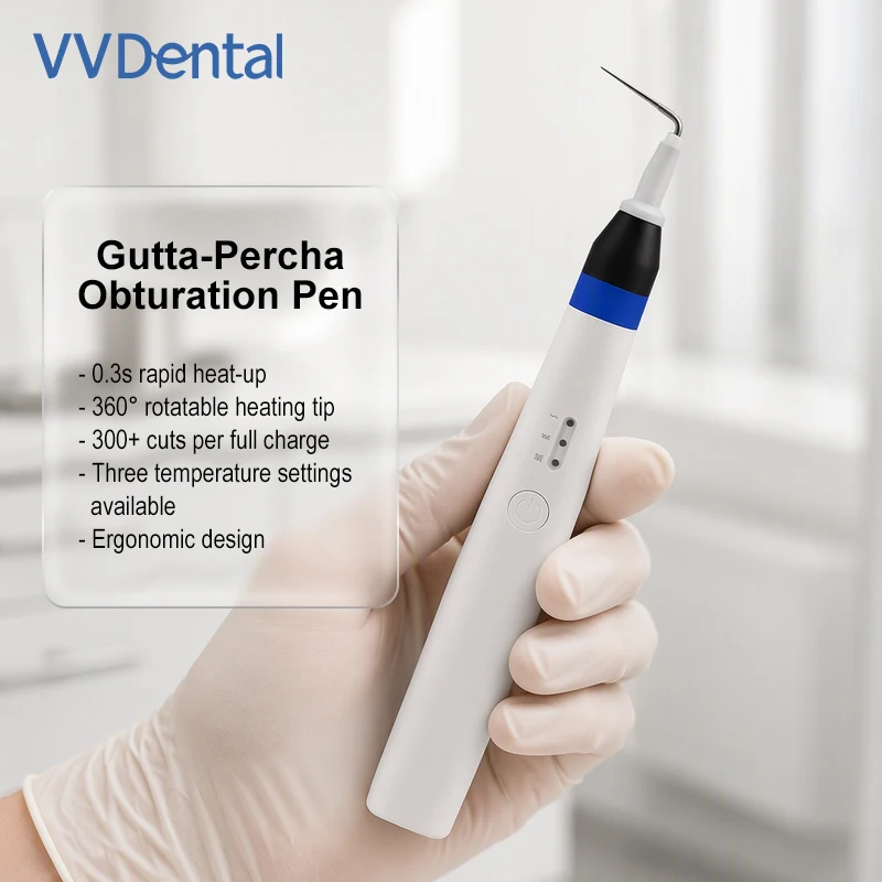 Dental Cordless Root Canal Filling Pen | Touch Controllable Gutta Percha Obturation 150/200/220°C Pen with 3Temperature Settings