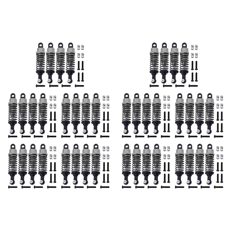 

ELECT-40Pcs Aluminum Shock Absorber Assembled Damper Replacement A949-55 For Wltoys 1/18 RC Car A959 A979 K929 A959-B (Gray)