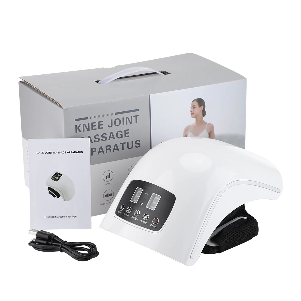 Electric Knee Joint Massager Infrared Laser Red-Lights Warm Heating Vibrate Therapy Relax Knee Pain Arthritis Treat Knee Massage