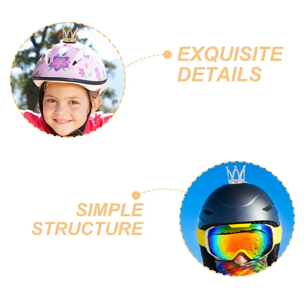 2Pcs Portable Decoration Rhinestone Metal for Women Motorcycle Bicycle Ski Elegant Statement