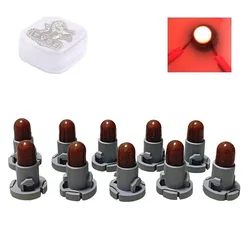 10Pcs T4.2 12V LED Super Bright Car Instrument Bulb Indicator Light Sound Auto Air Conditioning Lamp RED