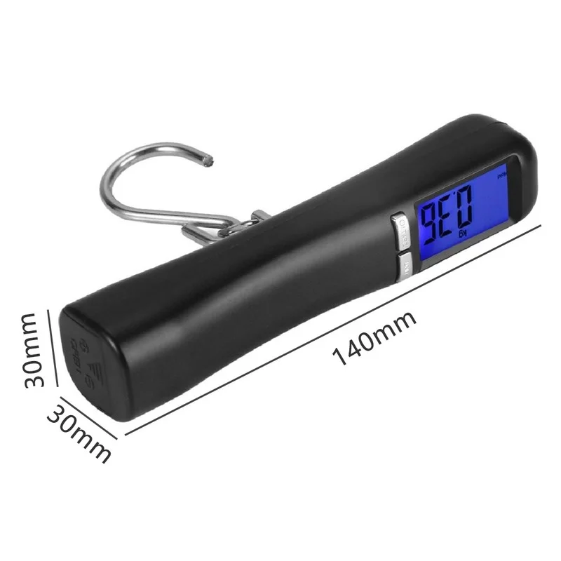 Digital Luggage Weigh Hook Scale, High Quality LCD Backlit 40Kg Travel Portable Luggage Scale 1pc