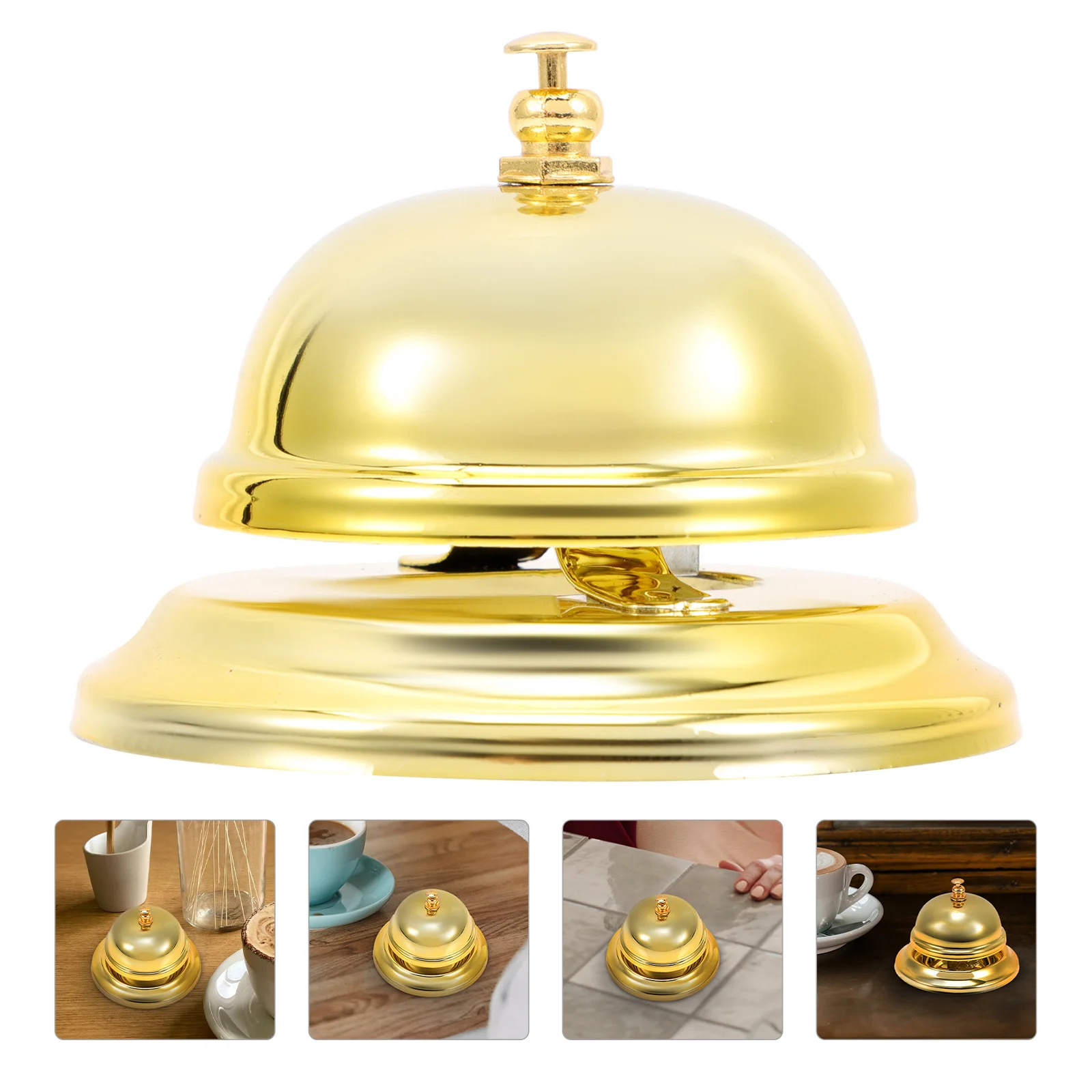 Music Bell Answering Coffee Bar Metal Table Decorate Loud Tone Press Alloy Hand Pressing