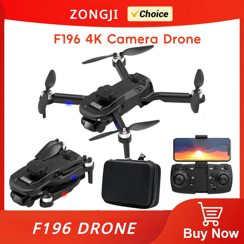 

New F196 Drone Brushless Motor 4K HD Dual Camera WIFI FPV Dron 6K Professional Obstacle Avoidance Foldable Quadcopter Child Gift