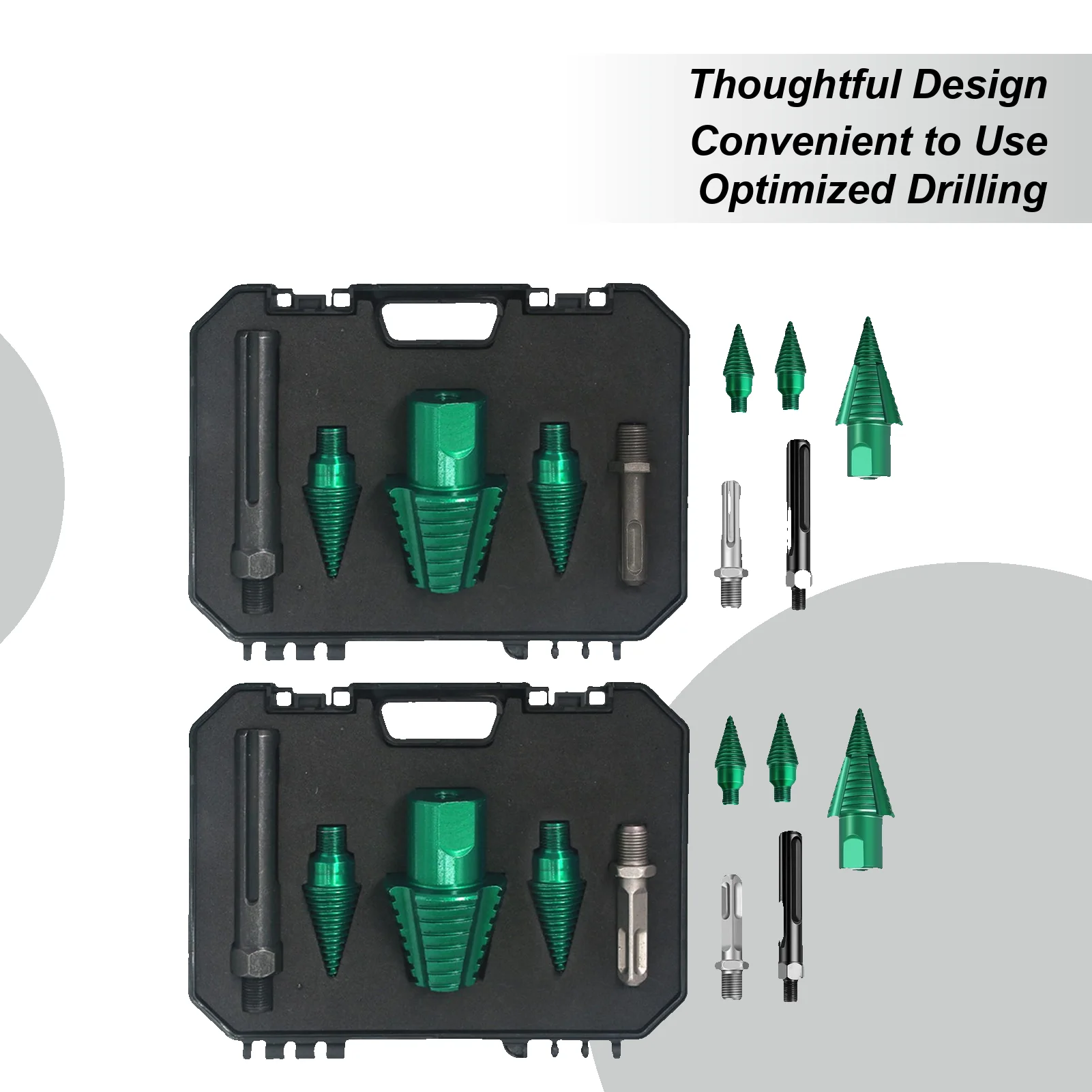 

Split wood splitting cone Firewood Log Splitter Sturdy Carbon Steel Wood Log Splitter Screw Cones Drill Bit with Round/Square