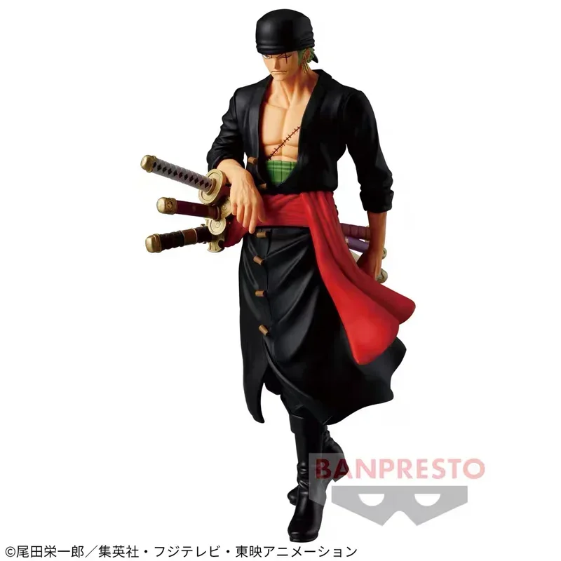 Bandai Original BANPRESTO Anime ONE PIECE THE Set Out on A Voyage Roronoa Zoro Sanji Action Figures Collection Toy for Kids Gift