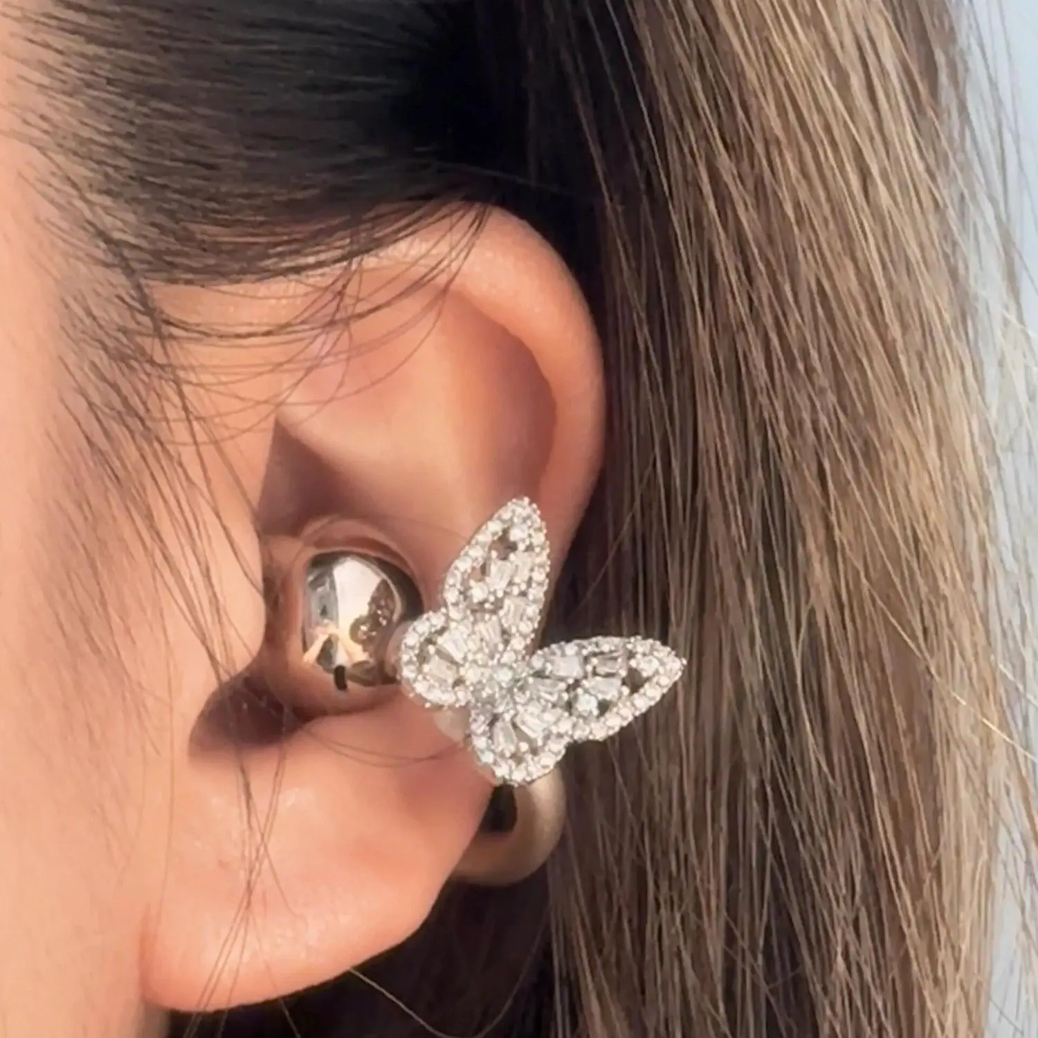 

Butterfly Earphone Buckle Earphone Accessories Earphone Decoration Suitable For Ear Clip Headphones Sparkling DIY Jewelry