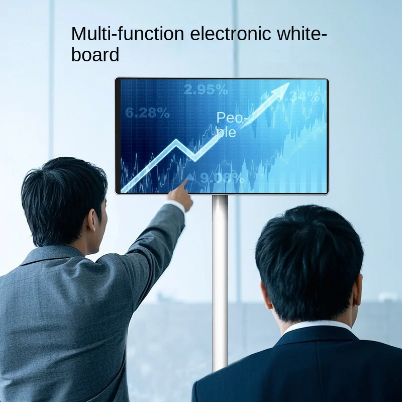 RK 21.5-Inch White LCD 1080p 60Hz All-In-One Portable TV Office Entertainment Multimedia Learning Video Calls Conference Room