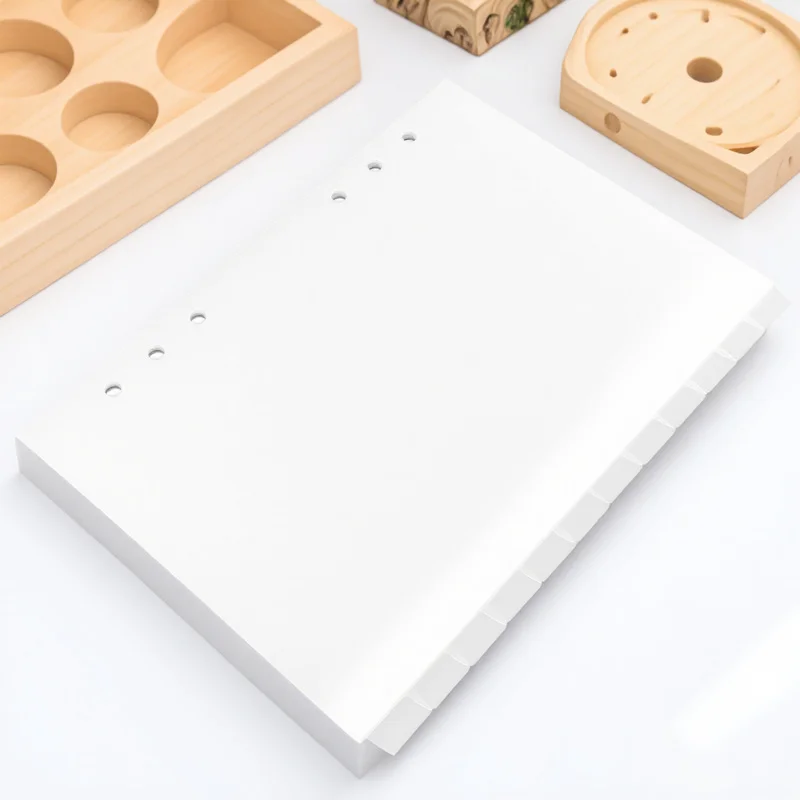 

12Pcs A5 6-Hole Plastic Binder Dividers with Colored Index Tabs for Notebooks Planners Diaries Office Organizers