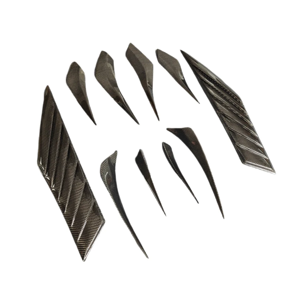 

EB Type Carbon Fiber Front Bumper Blade Side Vent Front air Knife Body Kit, for I8 Modification