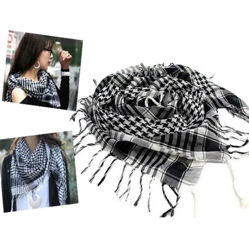 Fashion Military Fashion Lightweight Army Plaid Scarf Unisex Tactical Arab Scarf To Keep Warm