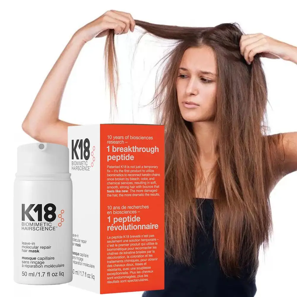 K18 reparação molecular sem enxágue máscara de cabelo tratamento essência reparação danos ao cabelo seco resultados duradouros reversos não lavar