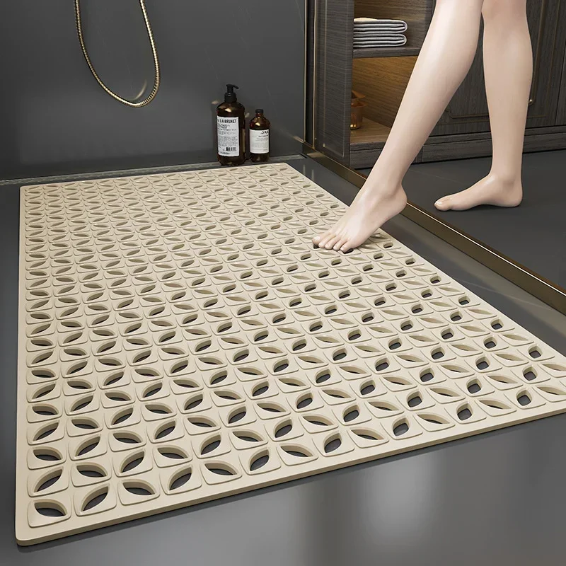 Bathroom Anti Slip Bath Mat Anti Fall Floor Mat Household Bathroom Toilet Mat Shower Bathroom Foot Mat Hollow Waterproof Mat