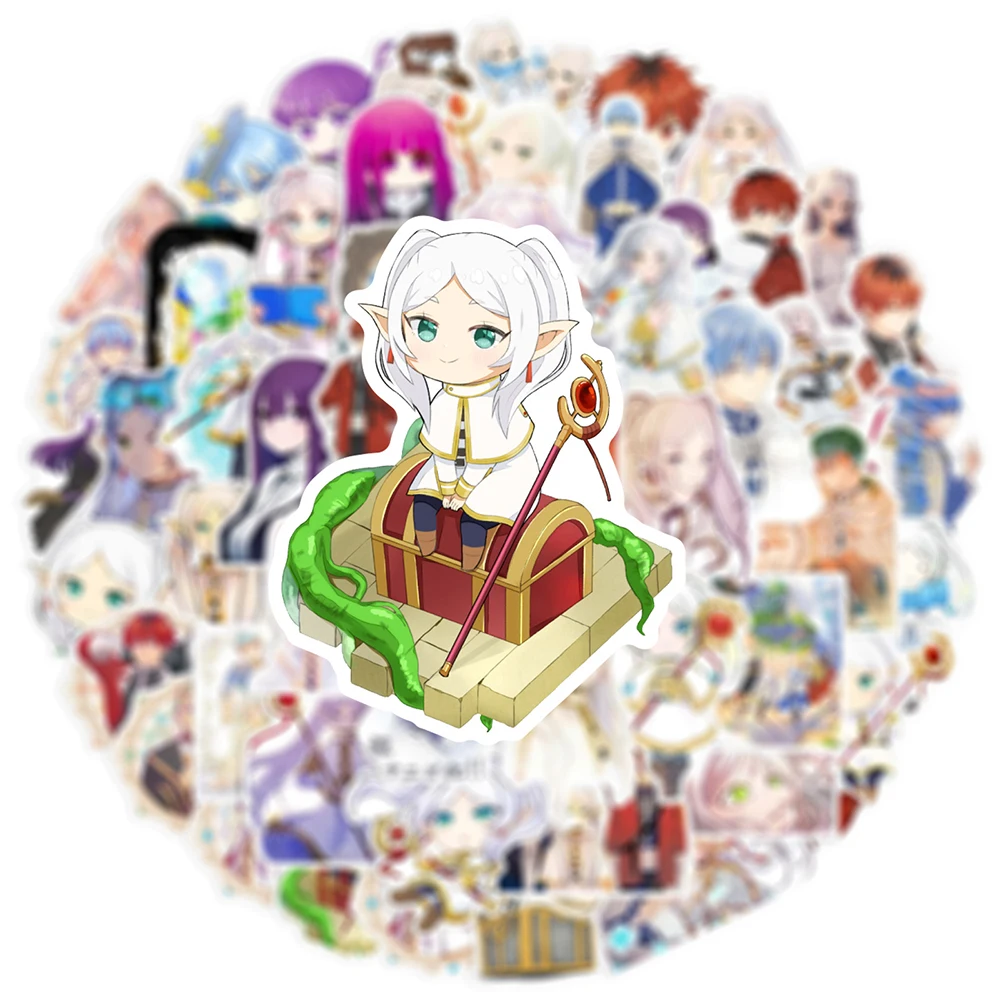 

10/30/50pcs Cute Cartoon Frieren Beyond Journeys End Anime Stickers Waterproof DIY Bike Car Phone Cool Himmel Frieren Decals Toy