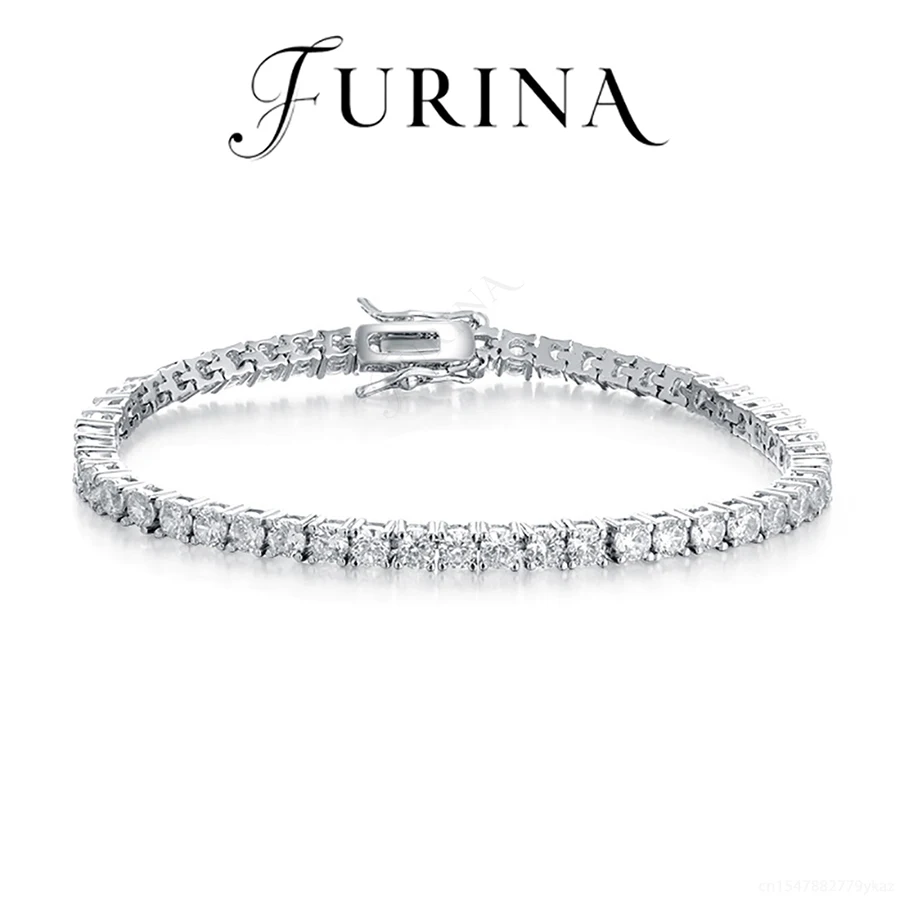 

Furina 18K Plated Luxury Tennis Bracelet 5A Zircon Inlaid High-end Jewelry 2025 Girlfriend Christmas Valentine Day Perfect Gift