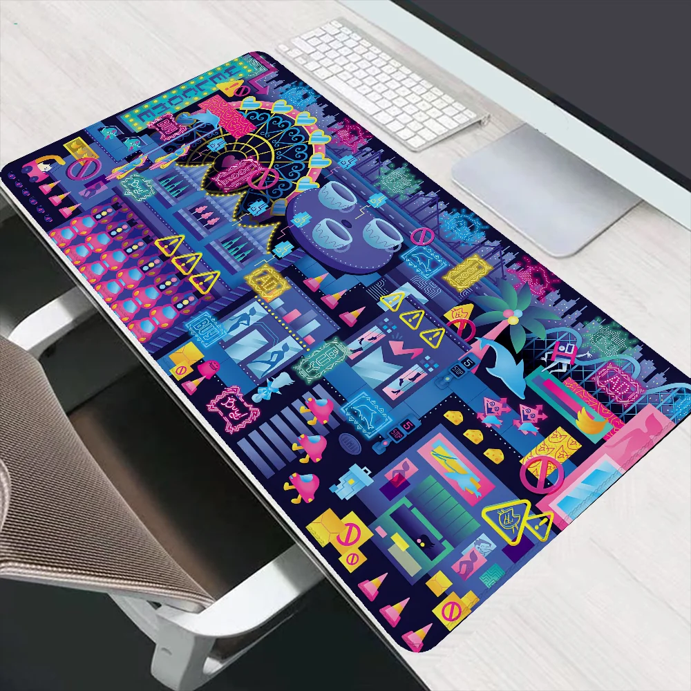 Cyber City Gaming Mouse Pad 900x400 Desk Mat Desktops Pc Gamer Mousepad Mats Accessories Keyboard Extended Xxl Setup Office Mice