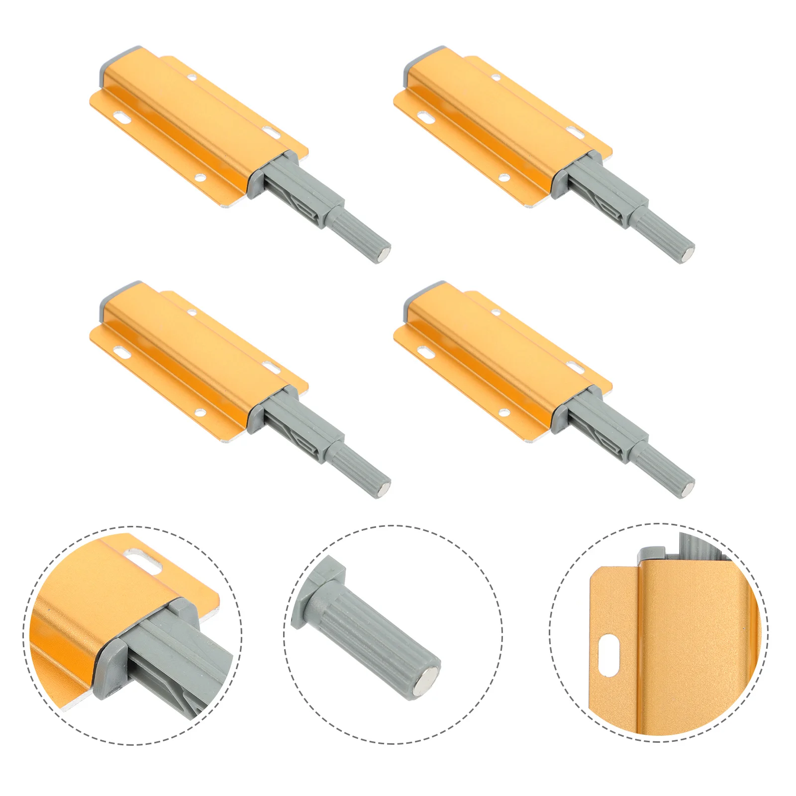 

4Pcs Home Cabinet Door Rebounding Devices Type Cupboard Furniture Door Rebounder Stable Practical