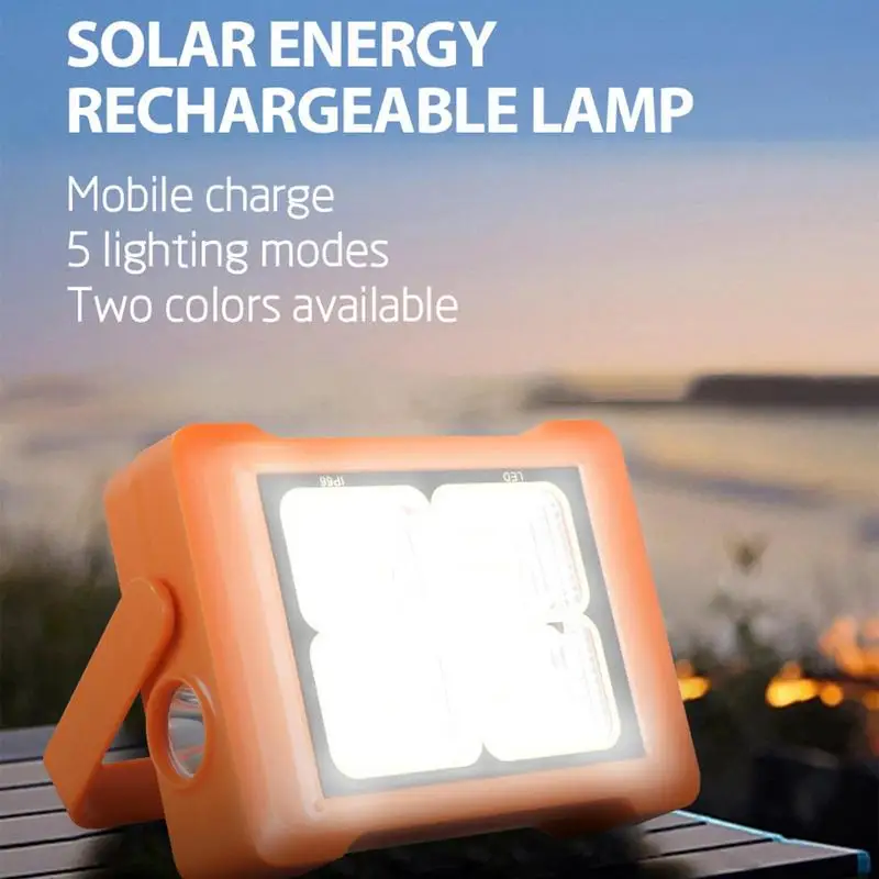 Solar Camping Light Stall Night Market Light With Multiple Modes Led Camping Lamp Led Flashlight Survival With Hook For