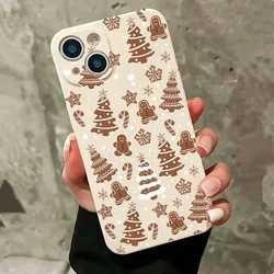 Creative Winter Snowflakes Christmas Phone Case For iPhone 16 15 14 13 12 11 Pro Max XR XS MAX 7 8 PLUS MINI Shockproof Cover