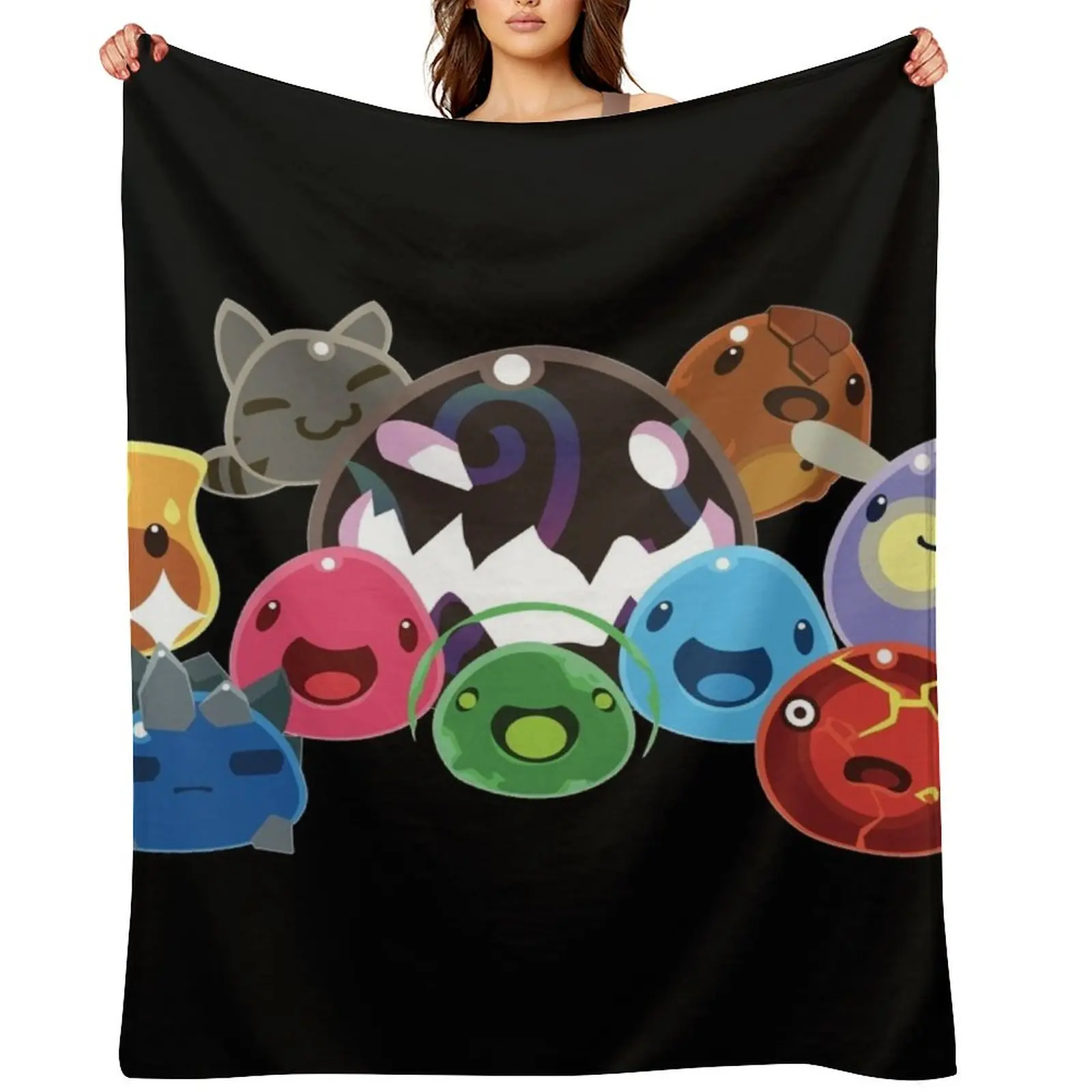 

Slime Rancher Slimes Throw Blanket Travel Bed Decorative Sofas Plaid Blankets