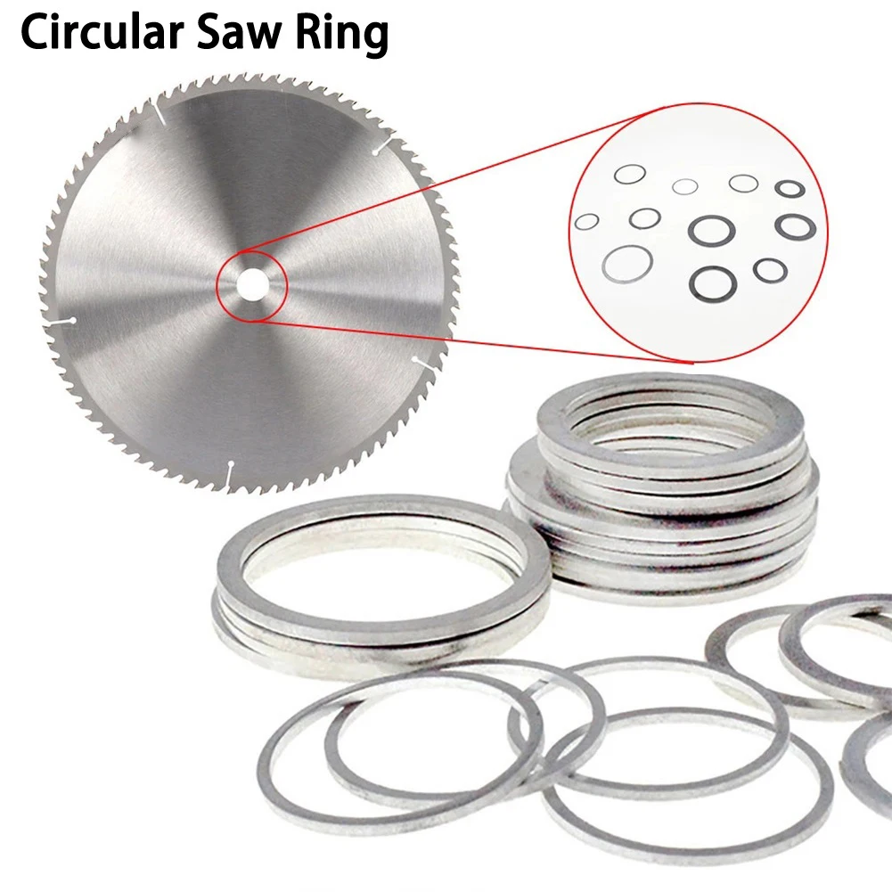 6Pcs Metal Circular Saw Rings 20/22/25.4/30/32/35mm External Diameter For Circular Saw Blade Reduction Ring Conversion Gaskets