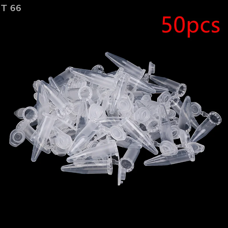 

50 Pcs For Laboratory Samples 1.5ml Plastic Centrifuge Tubes With Snap Cap Tube Vial Container Laboratory Supplies